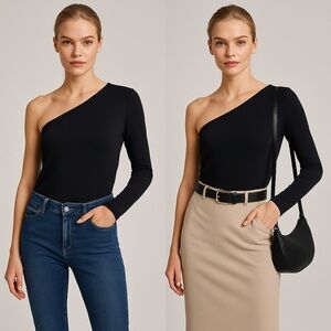 Future Collective Women's Elegant Black Bodysuit